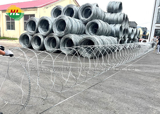 Factory Supply Egoza Steel Razor Wire / Galvanized Concertina Wire / BTO-16 Razor Barbed Wire
