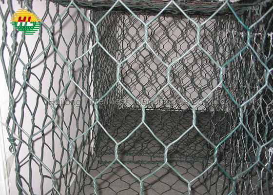 Landscape Wall Gabion Wire Baskets , Steel Wire Pvc Coated Gabion Box