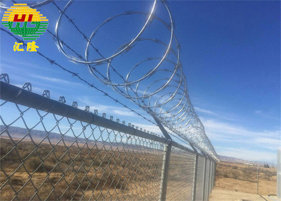 옥외에 의하여 잘리는 2.5mm 면도칼 콘서티나 가시철사에 의하여 직류 전기를 통하는 강철 Antiwear