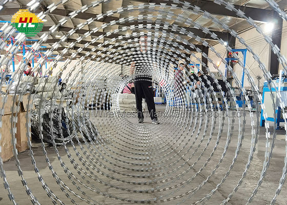 레이저 정원 와이어 정원 보안 펜싱, 클리프된 철조망 레이저 와이어 갈바나이징 강철 300MM