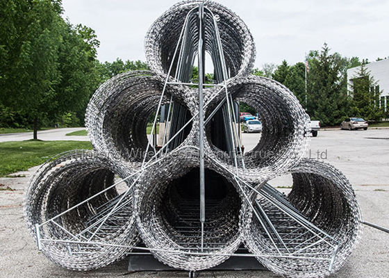 다중 사용법 콘서티나 면도칼 철사 담 730mm 뜨거운 담궈진 직류 전기를 통하는